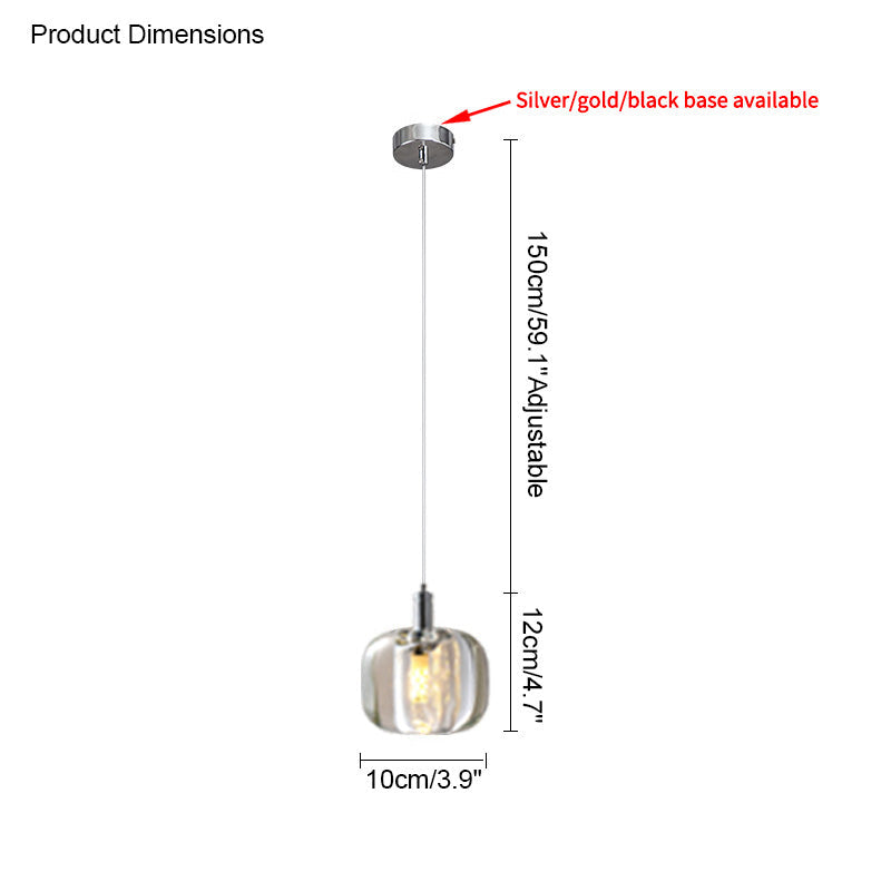 WOMO Chandelier with Multiple Colored Glass Pendant Lights - WM2111