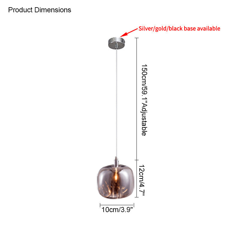WOMO Chandelier with Multiple Colored Glass Pendant Lights - WM2111
