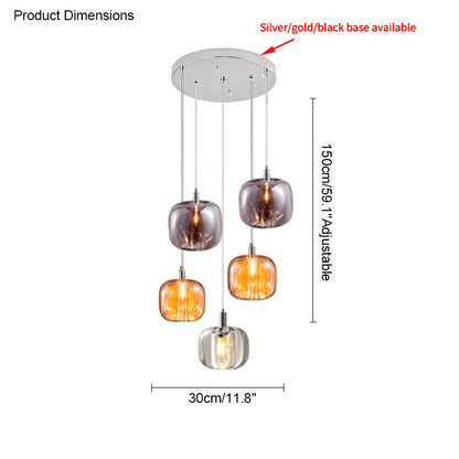 WOMO Waterfall Glass Pendant Chandelier-WM2111b
