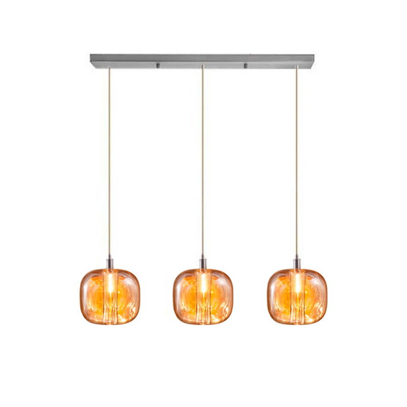WOMO Buntglas Mehrfach-Pendelleuchte-WM2111a