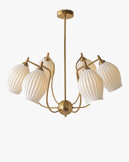 WOMO Mid Century Modern Ceramic Arm Chandelier-WM2121