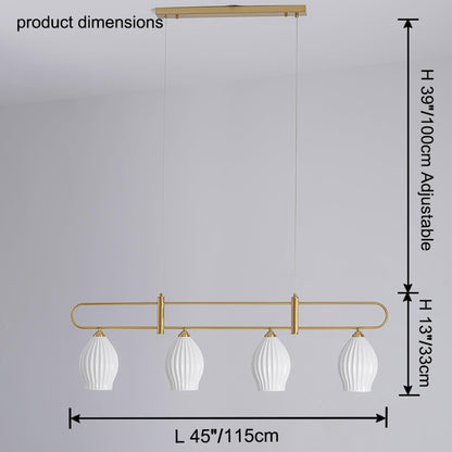 WOMO Ceramic Bud Linear Chandelier-WM2121b