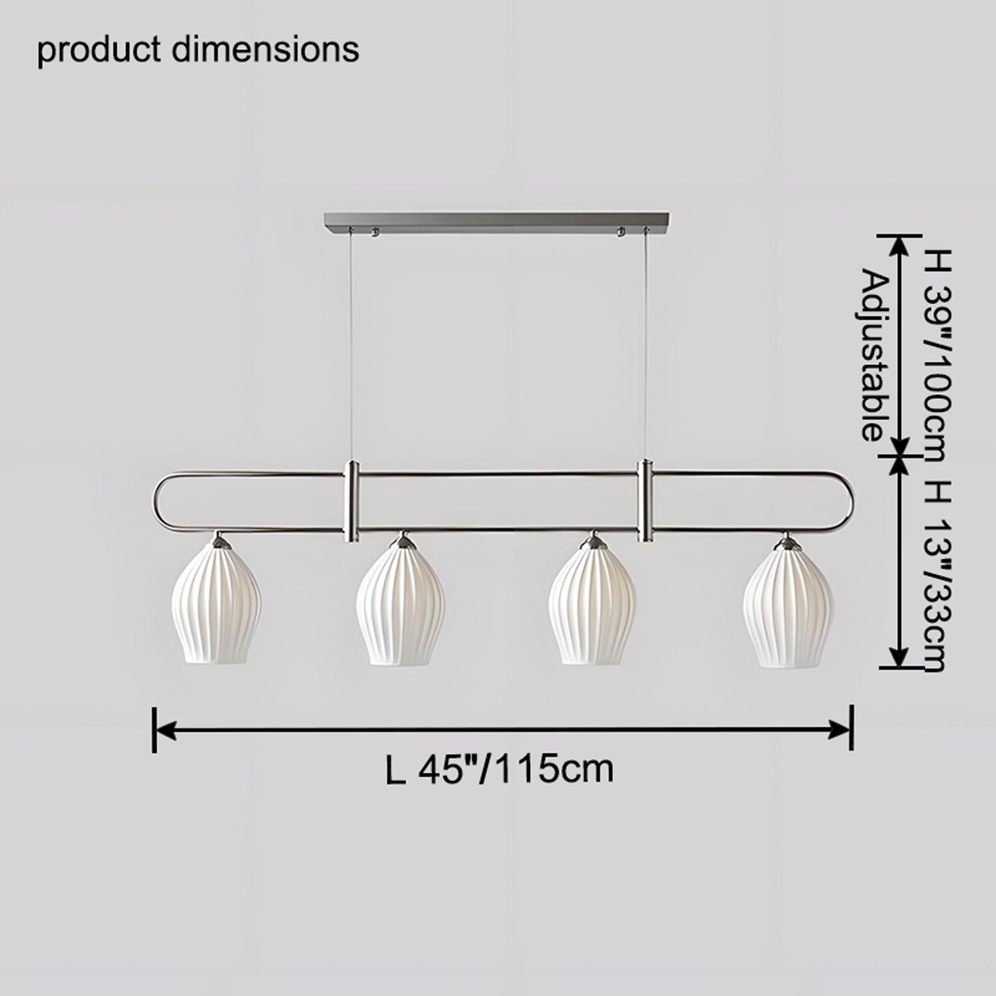 WOMO Ceramic Bud Linear Chandelier-WM2121b