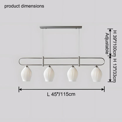 WOMO Ceramic Bud Linear Chandelier-WM2121b