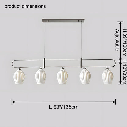 WOMO Ceramic Bud Linear Chandelier-WM2121b