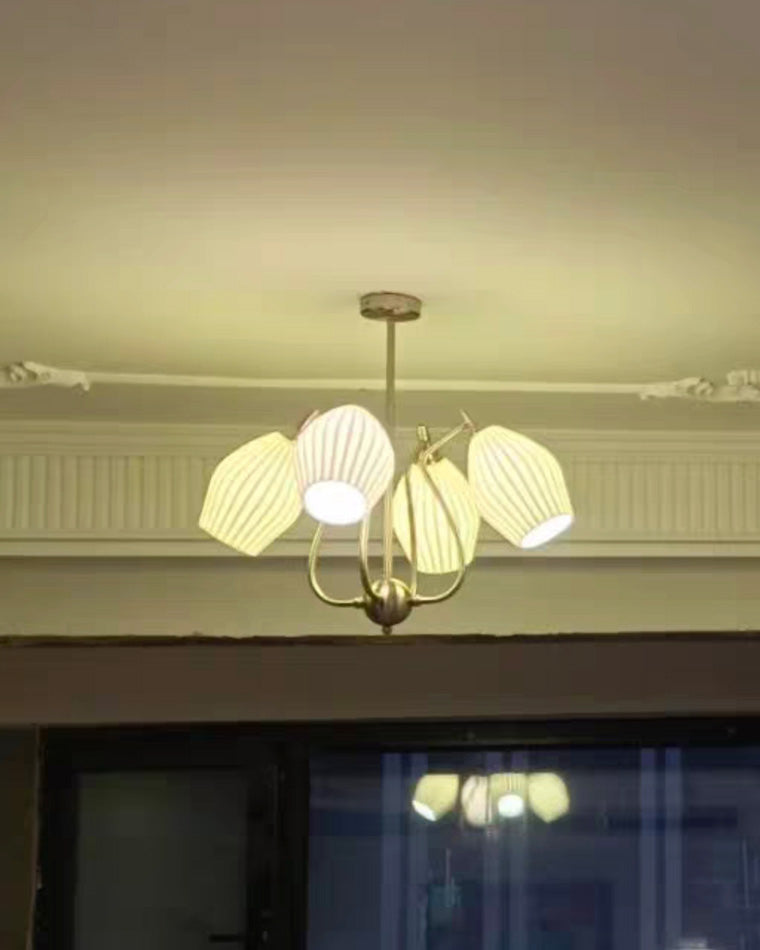 WOMO Mid Century Modern Ceramic Arm Chandelier-WM2121