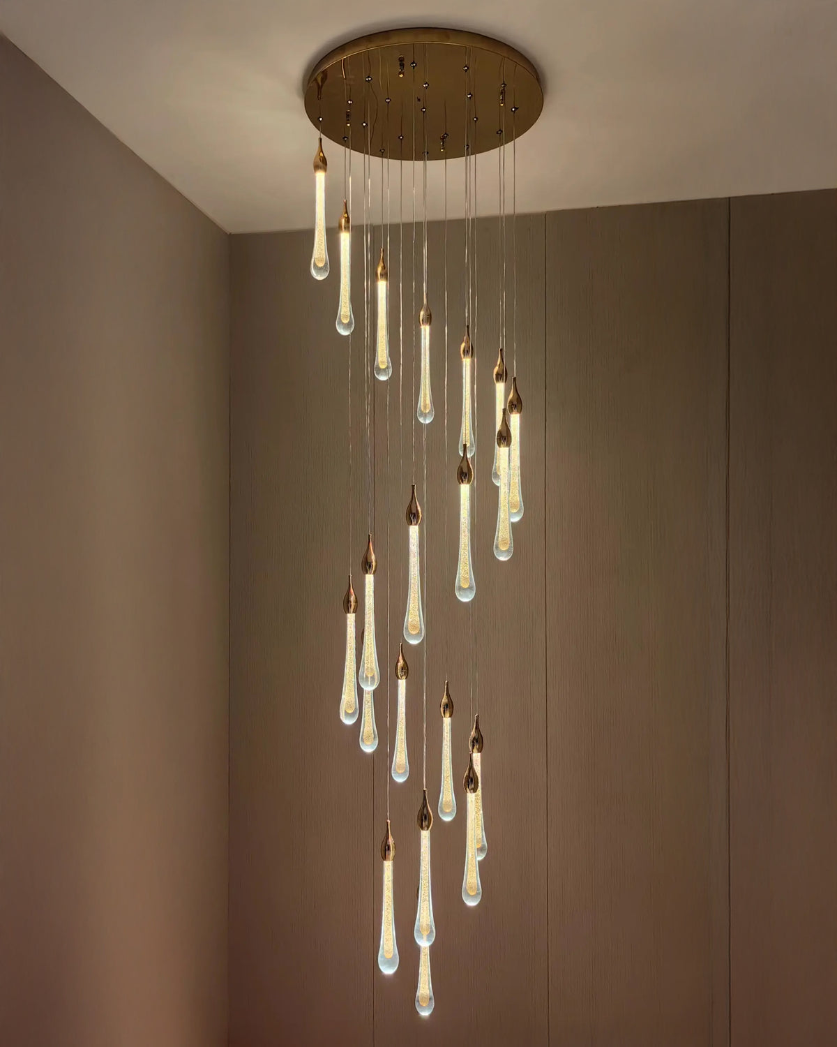 WOMO Lustre en cristal goutte de pluie WM2124