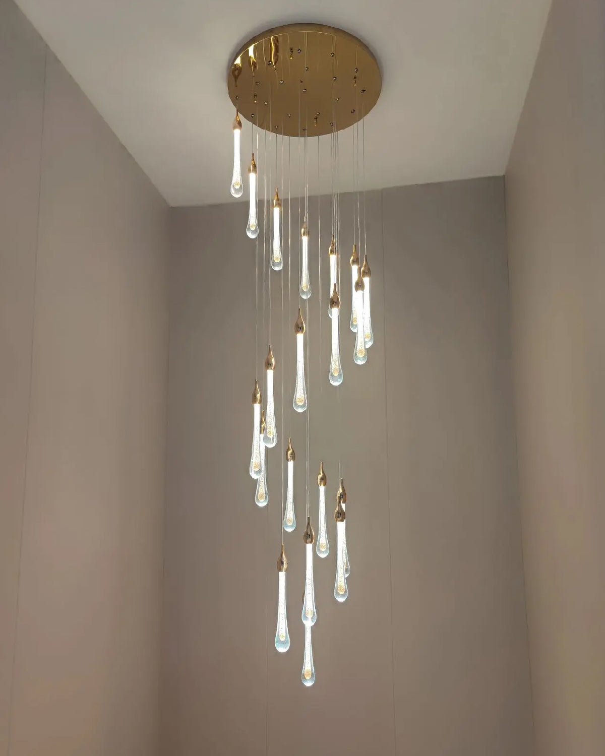 WOMO Lustre en cristal goutte de pluie WM2124