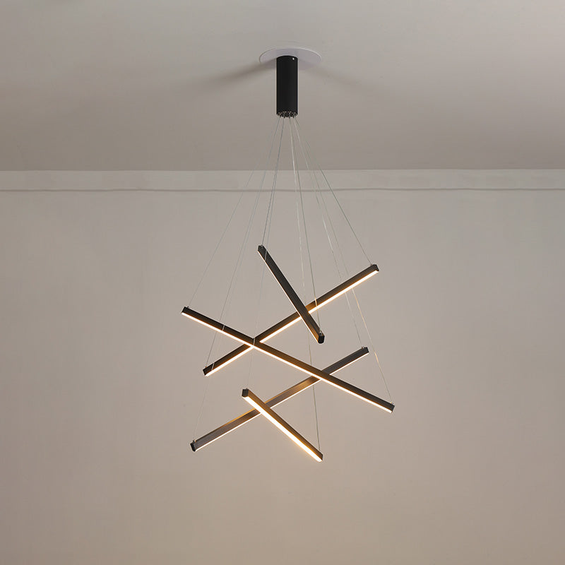 WOMO LED Kronleuchter Balken Metall Treppenhaus-WM2125