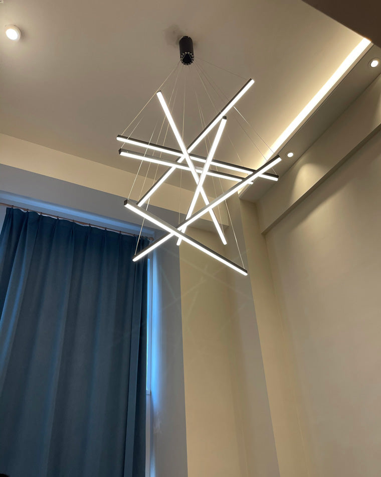 WOMO LED Kronleuchter Balken Metall Treppenhaus-WM2125