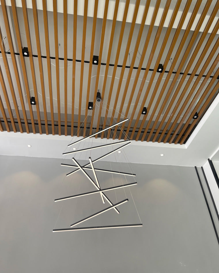 WOMO LED Kronleuchter Balken Metall Treppenhaus-WM2125
