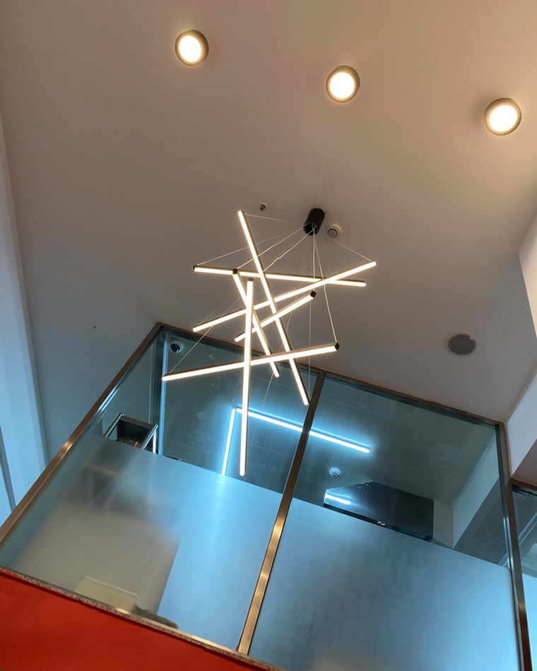 WOMO LED Kronleuchter Balken Metall Treppenhaus-WM2125