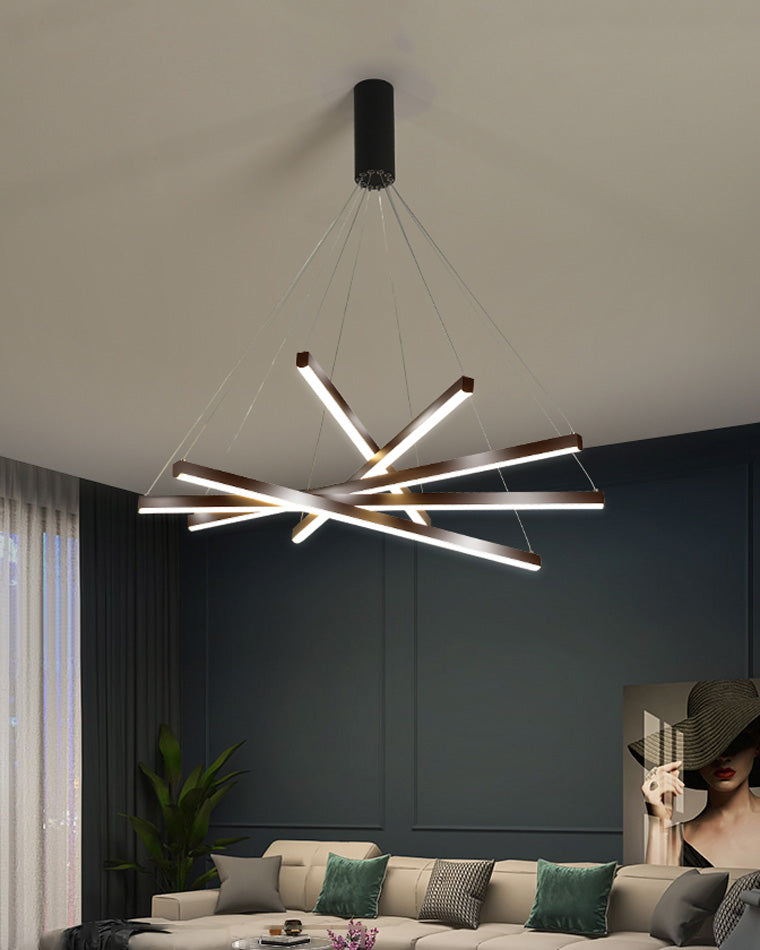 WOMO LED Kronleuchter Balken Metall Treppenhaus-WM2125