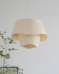 WOMO Suspension luminaire cylindrique plissée en tissu - WM2130