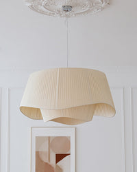 WOMO Suspension luminaire cylindrique plissée en tissu - WM2130