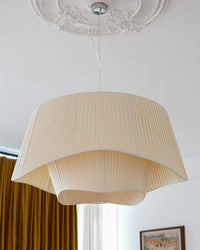 WOMO Suspension luminaire cylindrique plissée en tissu - WM2130