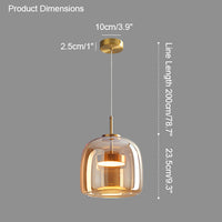 WOMO LED Pendant Light Round Glass Kitchen Modern-WM2145