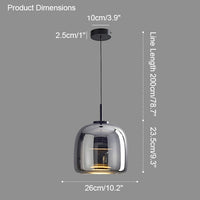 WOMO LED Pendant Light Round Glass Kitchen Modern-WM2145