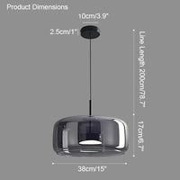 WOMO LED Pendant Light Round Glass Kitchen Modern-WM2145