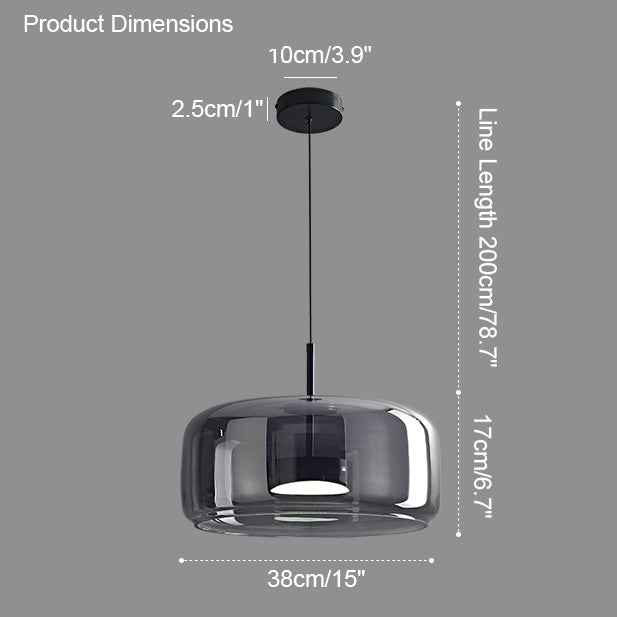 WOMO LED Pendelleuchte Rund Glas Küche Modern-WM2145