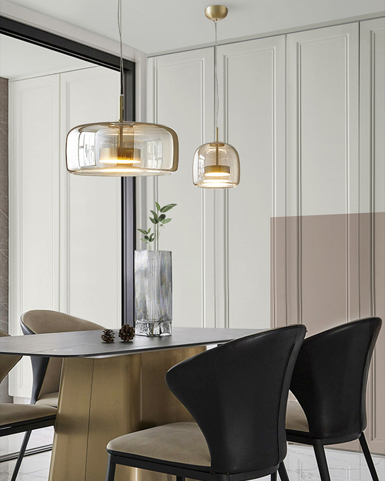 WOMO LED Pendelleuchte Rund Glas Küche Modern-WM2145