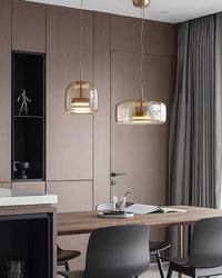 WOMO LED Pendant Light Round Glass Kitchen Modern-WM2145