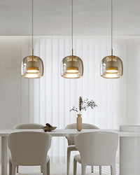 WOMO LED Pendant Light Round Glass Kitchen Modern-WM2145