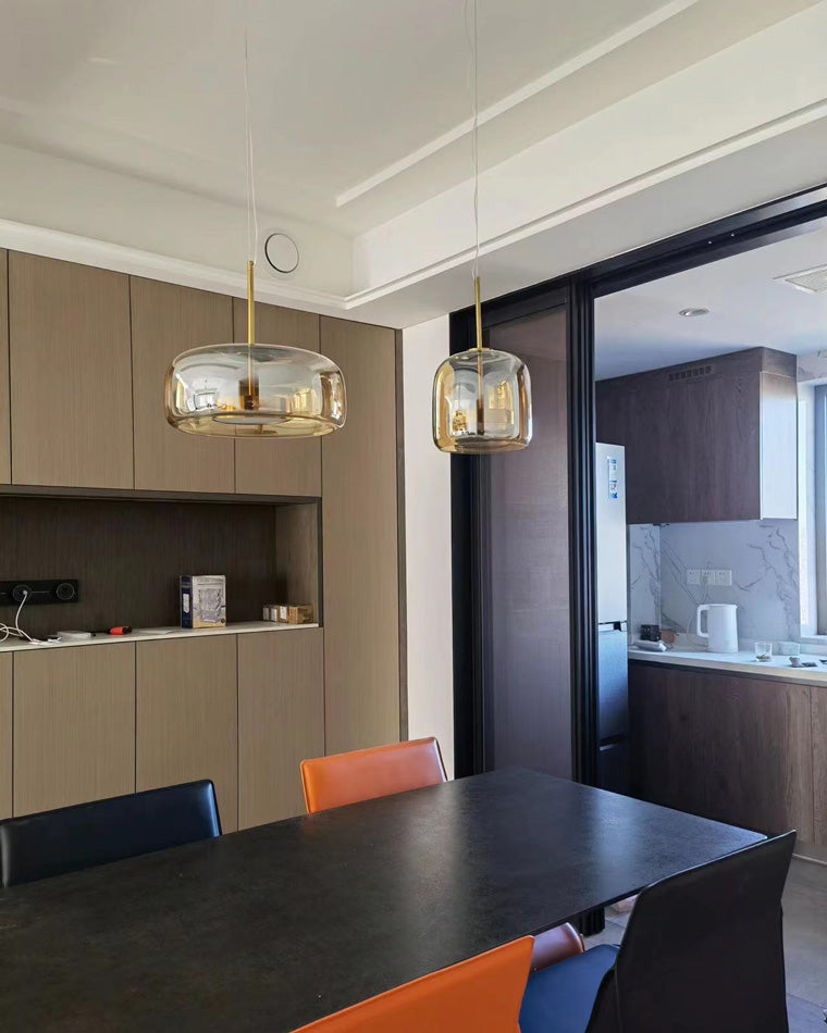 WOMO LED Pendelleuchte Rund Glas Küche Modern-WM2145