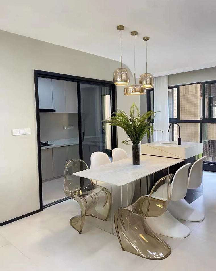 WOMO LED Pendelleuchte Rund Glas Küche Modern-WM2145