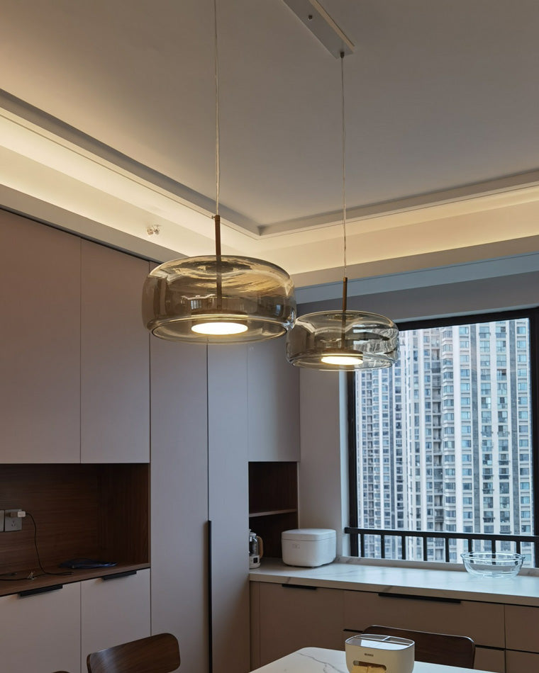 WOMO LED Pendant Light Round Glass Kitchen Modern-WM2145