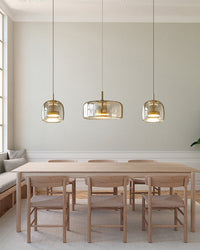WOMO LED Pendant Light Round Glass Kitchen Modern-WM2145