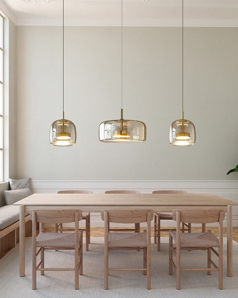 WOMO LED Pendant Light Round Glass Kitchen Modern-WM2145