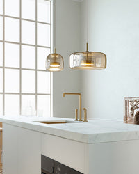 WOMO LED Pendant Light Round Glass Kitchen Modern-WM2145