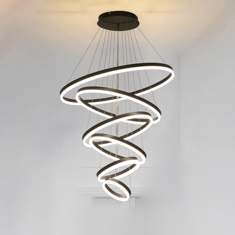WOMO Tiered Ring LED Chandelier-WM2159