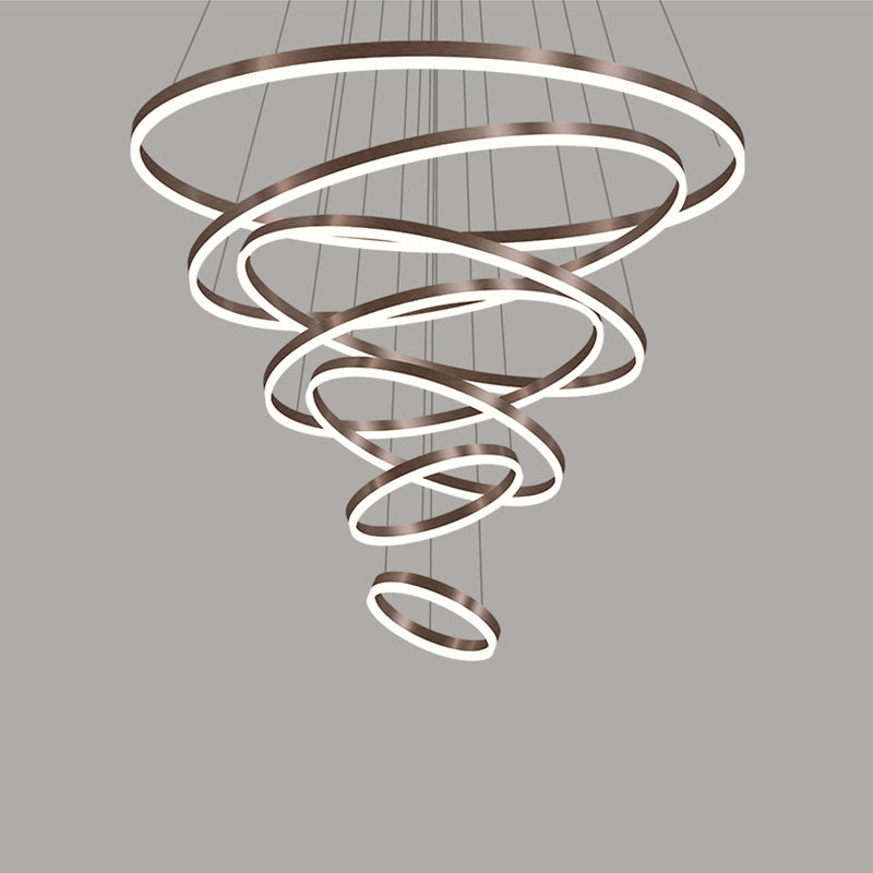 WOMO Tiered Ring LED Chandelier-WM2159