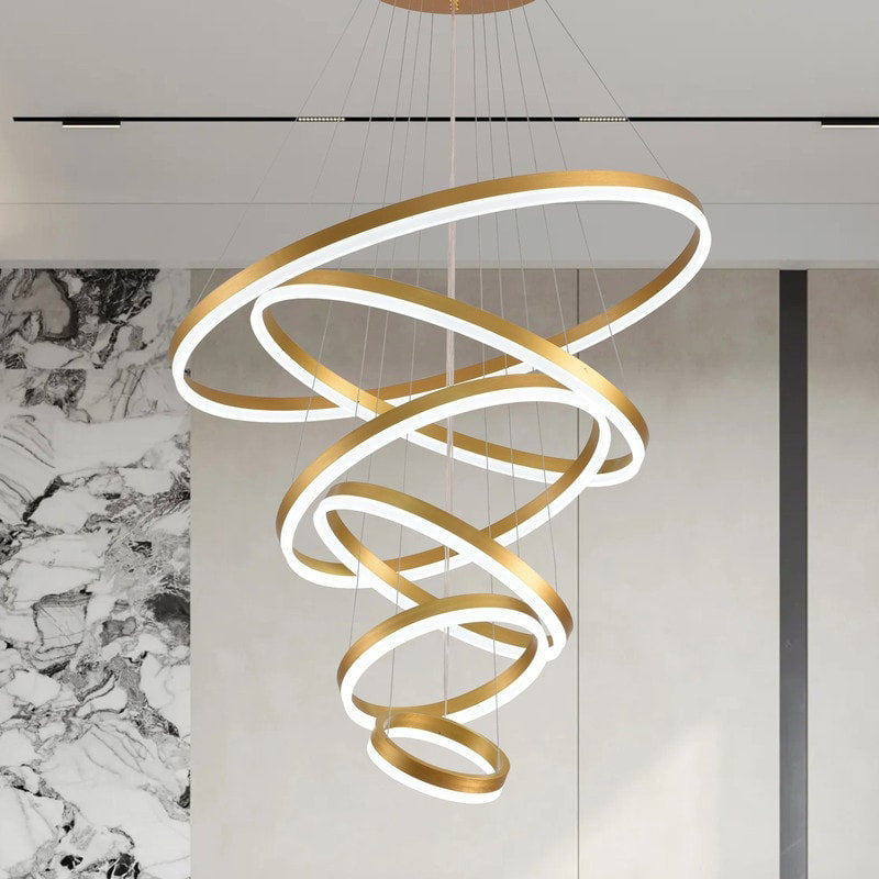 WOMO Tiered Ring LED Chandelier-WM2159