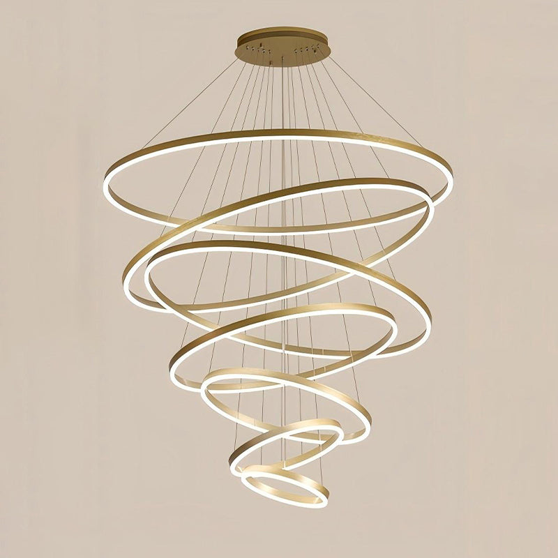 WOMO Tiered Ring LED Chandelier-WM2159