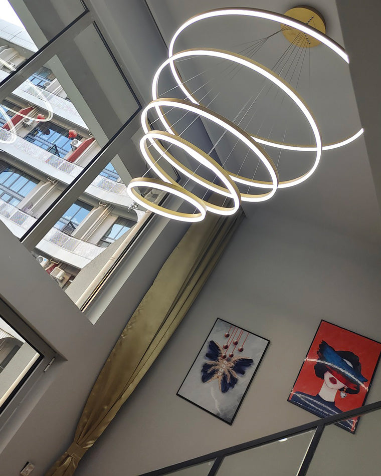 WOMO Tiered Ring LED Chandelier-WM2159
