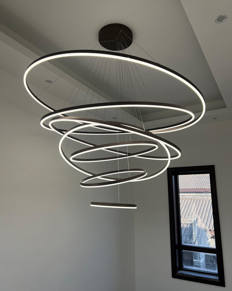 WOMO Tiered Ring LED Chandelier-WM2159