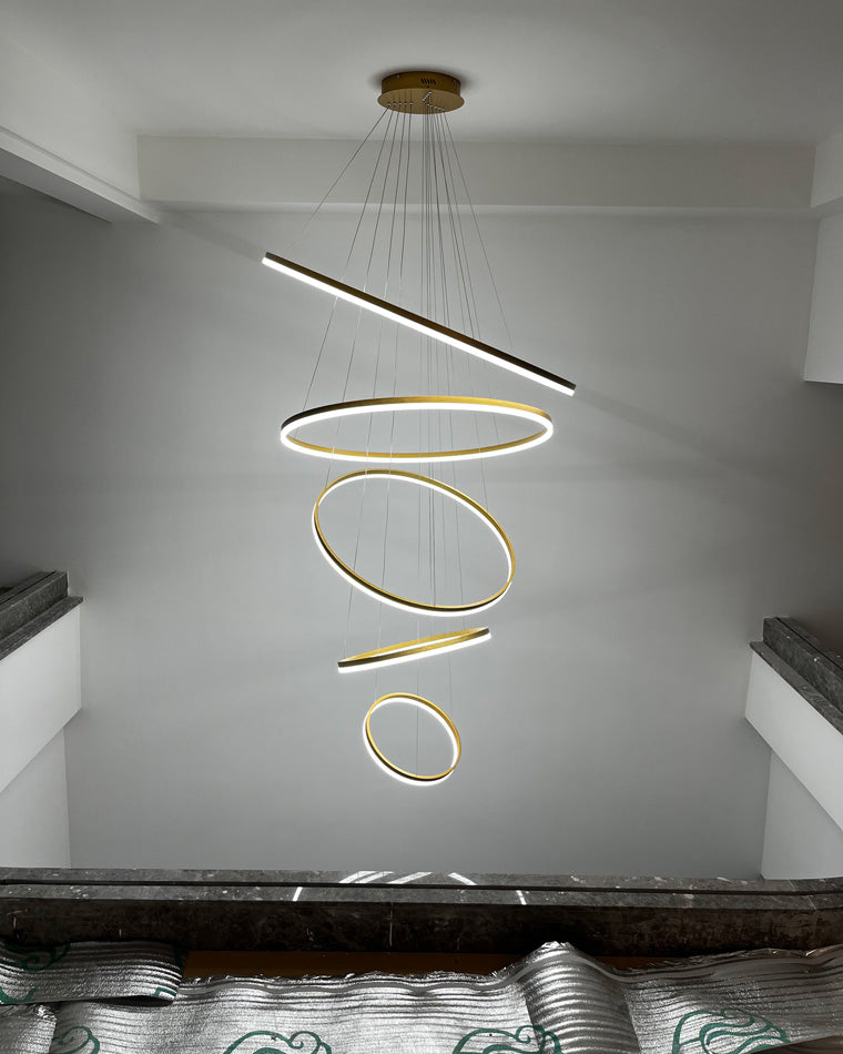 WOMO Tiered Ring LED Chandelier-WM2159