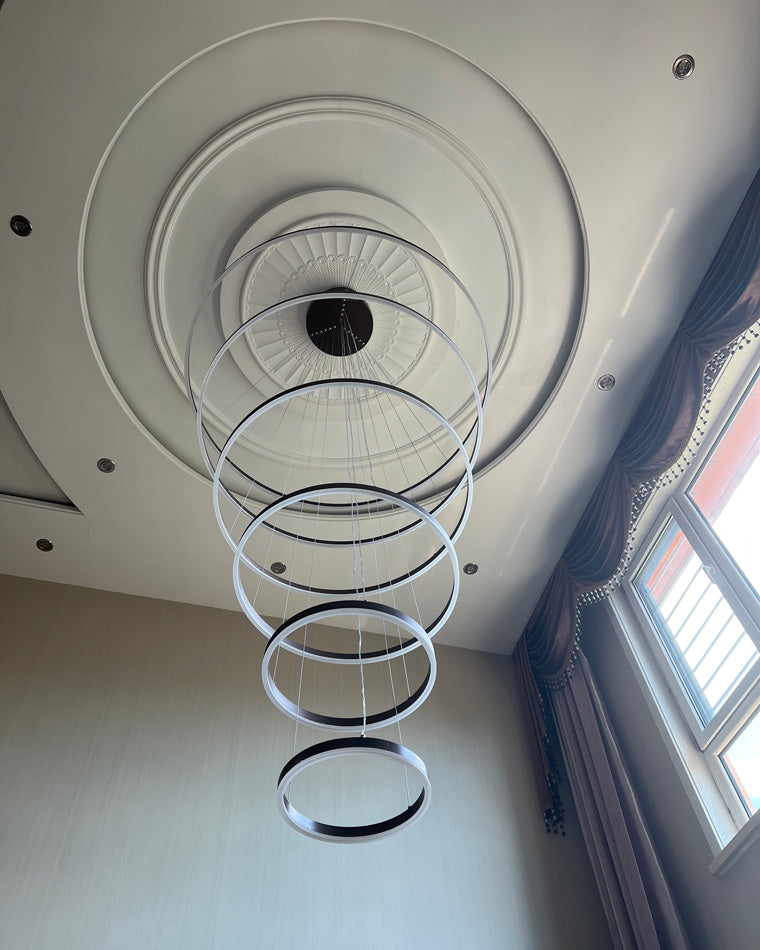 WOMO Tiered Ring LED Chandelier-WM2159
