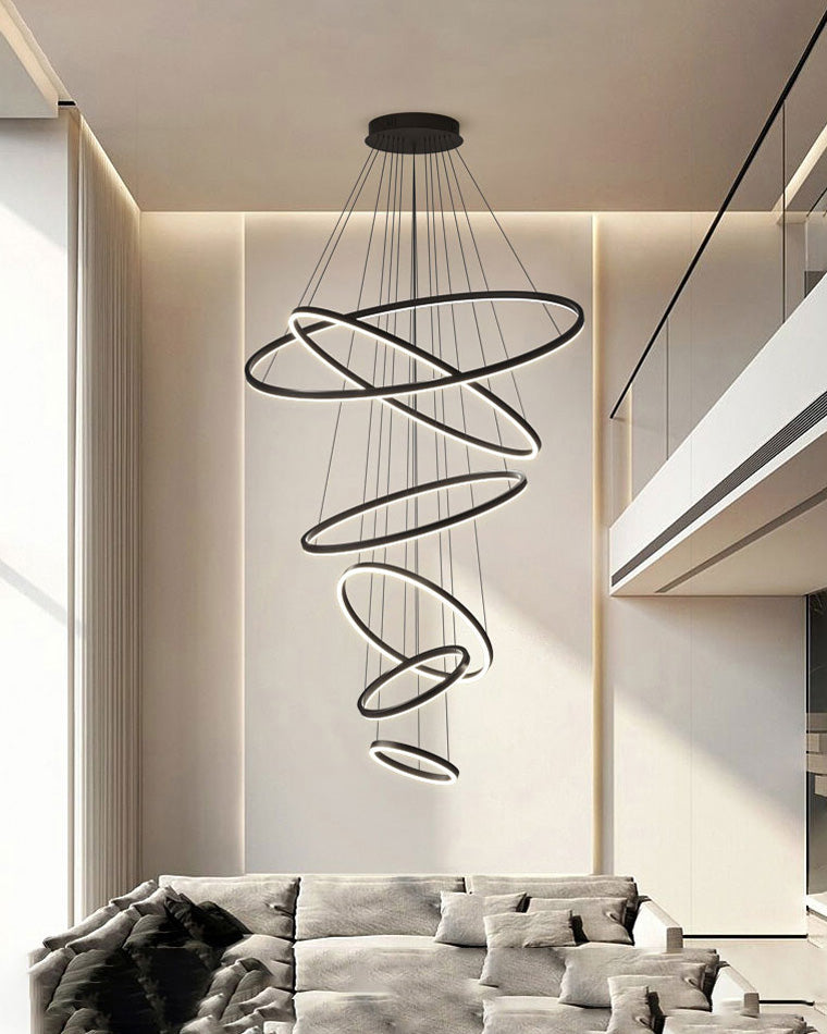 WOMO Tiered Ring LED Chandelier-WM2159