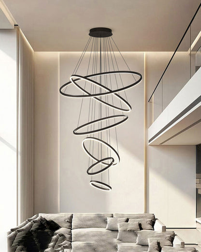 WOMO Tiered Ring LED Chandelier-WM2159
