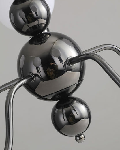 WOMO Glass Globe Black Arm Chandelier-WM2173
