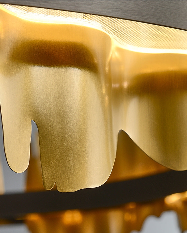 WOMO Iceberg Runder Schwarzgold-Kronleuchter-WM2183