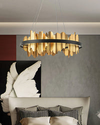 WOMO Iceberg Round Black Gold Chandelier-WM2183