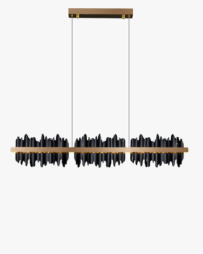 WOMO Iceberg Black Gold Linear Chandelier-WM2184