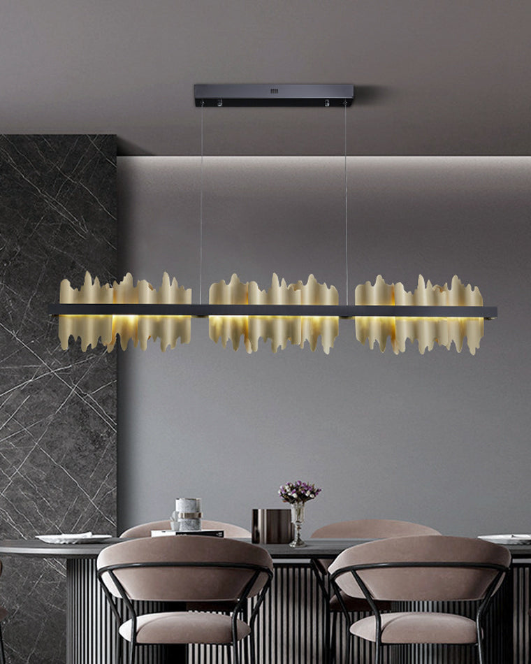 WOMO Iceberg Black Gold Linear Chandelier-WM2184