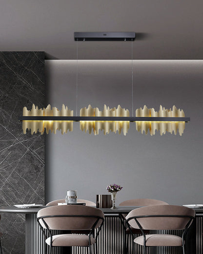 WOMO Iceberg Black Gold Linear Chandelier-WM2184