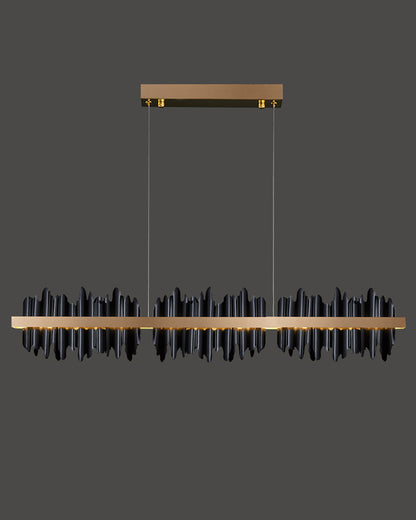 WOMO Iceberg Black Gold Linear Chandelier-WM2184